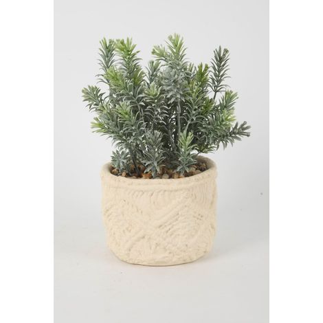 TrendLine Kunstpflanze Lavendel Ø 12 x 24 cm grün/weiß Künstliche Pflanze
