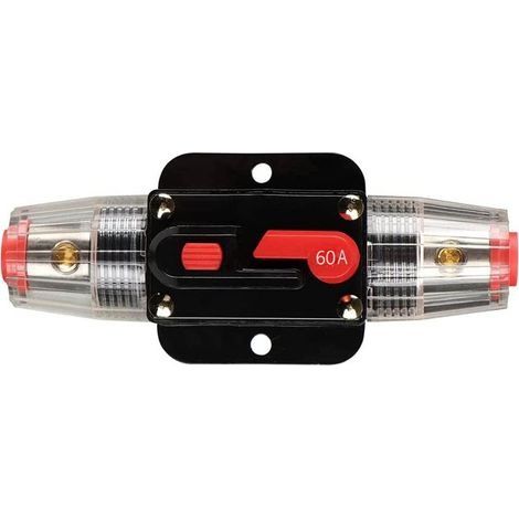 Auto Disjoncteur Étanche, Porte-fusible de Disjoncteur DC Avec Commutateur Manuel De Réinitialisation De Fusible pour Moteur Auto Marine Bateau Vélo Stéréo Audio (1/5)