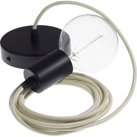 Lampada creative-cables rm00 cavo tessile 1 metro beige (1/3)