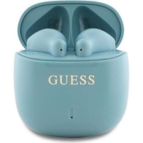 Cuffie Bluetooth Guess GUTWSJ14ESGQ TWS + Docking Station Turchese/Logo classico stampato turchese (1/4)