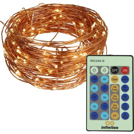 Guirlande LED 20 m pour l'intérieur avec télécommande