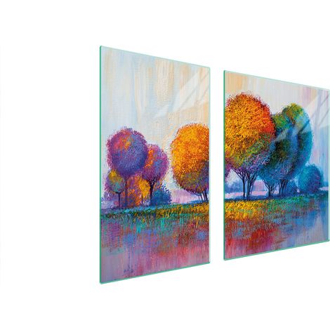 ASSIETTE EN VERRE et PLANCHE À DÉCOUPER 100x52 ARBRE (1/5)