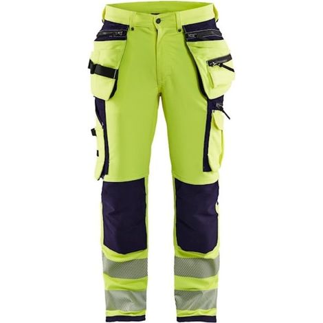 Pantalon de travail haute visibilité artisan stretch 4D 1997 - Jaune fluo/Marine M - FR(42) - SE(C48) - Standards (1/5)