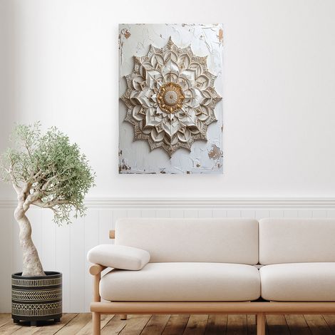 Wandbild Mandala Zen Spa Orientalisch beige 70x100 (1/4)