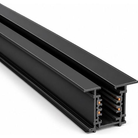 Rail Encastrable Triphasé 2m Noir - SILAMP (1/2)