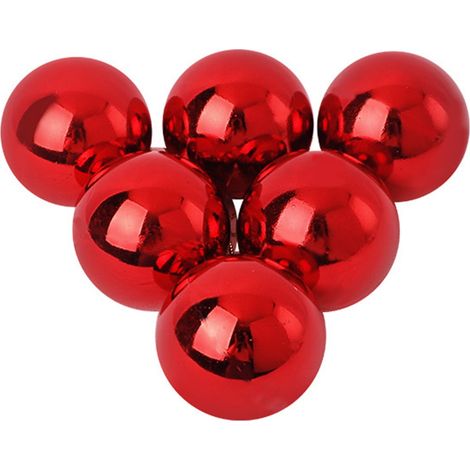 Boule De Noel - 4 Cm - En Plastique - Résistante Aux Chocs - Pour Arbre De Noël Fenêtre Guirlande - 6 Pièces (1/5)