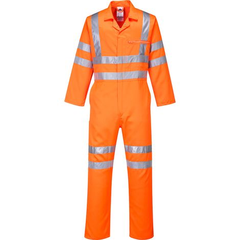 Mono de alta visibilidad de poli-cotón Ris Color: Naranja Talla XXL - Portwest