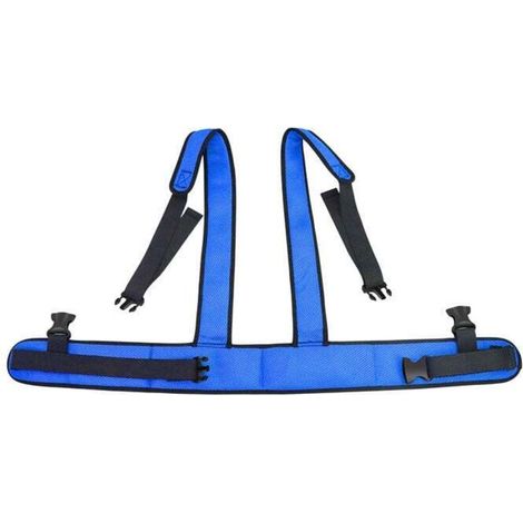 Ceinture de sécurité pour fauteuil roulant Sangle de positionnement de poitrine de sécurité respirante réglable Systèmes de harnais de retenue anti-dérapant pour les patients âgés Cares-blue