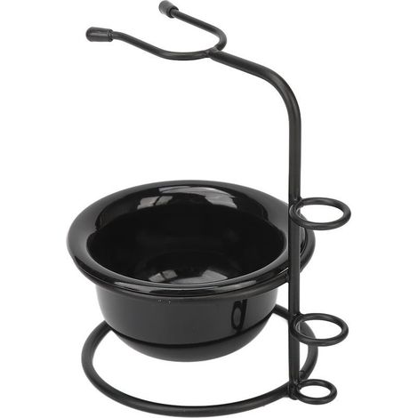 Support de Brosse à Rasoir en Métal avec Socle Stable et Pot Anti-Poussière pour Savon à Barbe (1/5)