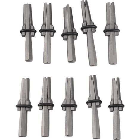 Coins de fendage de pierre avec cales, outils manuels en acier au carbone pour fendre la pierre, béton, granit et marbre, 10 pièces (1/5)