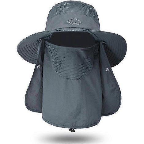 Chapeau de soleil respirant à séchage rapide pour la pêche et les activités de plein air - Casquette de protection faciale pour femme 2025 (1/5)