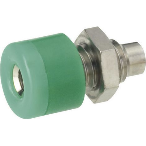 Schnepp  Miniatur-Laborbuchse Buchse, Einbau vertikal Stift-Ø: 2.6 mm Grün 1 St.