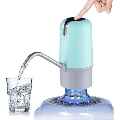 Pompe à eau automatique rechargeable par USB, distributeur d'eau électrique portable avec interrupteur pour bouteille, compatible avec les bouteilles d'eau universelles, pompe à eau rapide. (1/5)