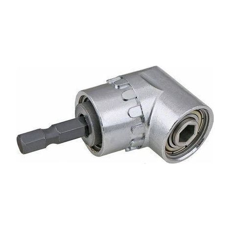 1 pièce électrique Perceuse Sans Fil Embout Visseuse 105 Degrés 1/4 Pouce Fort Magnétique Perceuse Mandrin Hexagone Rod,argent (1/5)