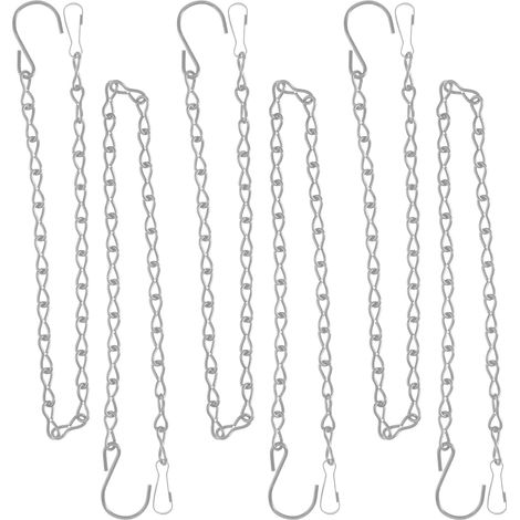 Stück Hängekorbkette, 50 cm Hängekette, zum Aufhängen von Blumentopf, Hängepflanze, Blumentöpfen, Vögeln, Laternen, Werbetafel, Innen, Außen