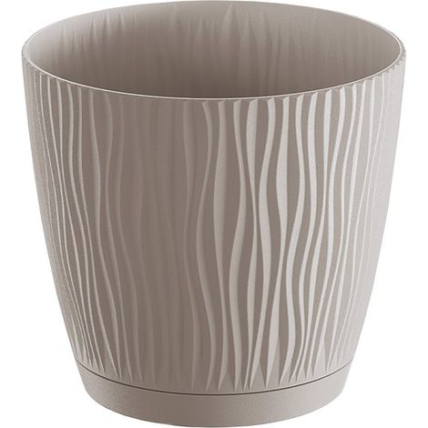 Oasis Topf mit integrierter Untertasse Ø170mm Beige