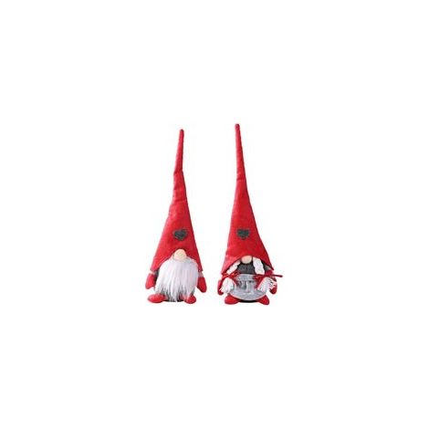 Lot de 2 figurines de Noël gnome scandinave tomte nisse –