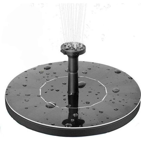 Fontaine Solaire 16 cm pour Jardin Extérieur – Pompe Flottante Sans Fil, Décor Paysager avec Effet Cascade pour Oiseaux et Bain d’Eau (1/5)