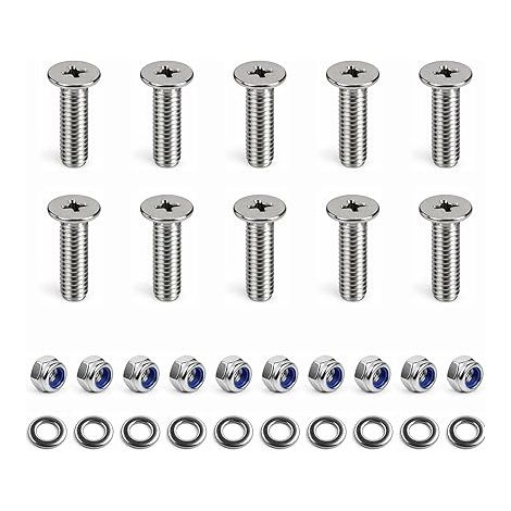 vis M5 x 12 mm en Acier Inoxydable, pour Support de Plaque d'immatriculation 2 à 7 d'épaisseur, Moto, cyclomoteur, Scooter (1/5)