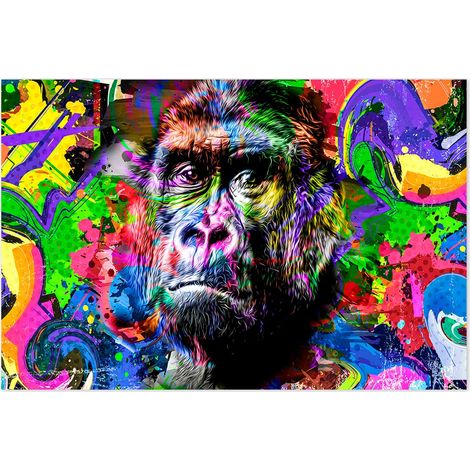 Affiche Pop art gorille - 60x40cm - made in France (1/5)