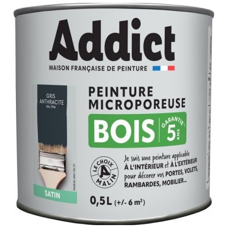 Holzfarbe 0,5l Anthrazitgrau - Addict