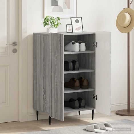 vidaXL Shoe Cabinet ZWOLLE 59.5 x 39.5 x 91.5 cm Engineered Wood (1/5)