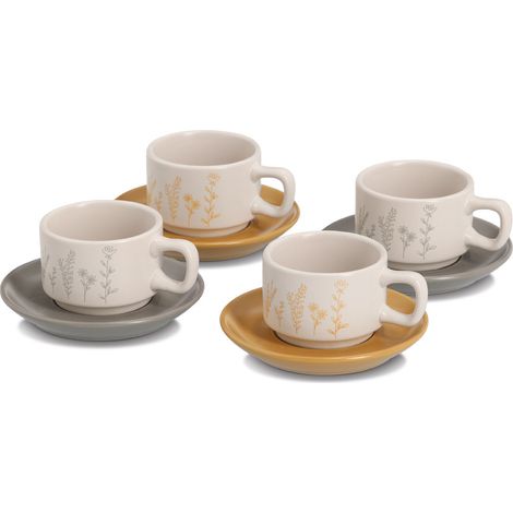 Espresso-Set FLOWERS, 70 ml, 4er-Set