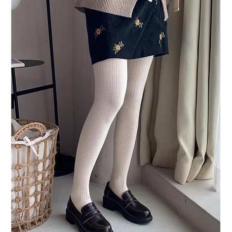 Leggings polaires thermiques femme 1 paire – Collants doublés polaire chauds et respirants – Haute élasticité – Pour intérieur et extérieur – 50 à 70 kg – Blanc avoine (1/5)