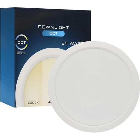 Spot Encastrable LED 24W 230V Ø220mm 2500LM Spots Plafonnier Non Dimmable 3000K-6500K Spots De Plafond Ultraplats Luminaires Encastrables Diamètre D'encastrement 187-200mm (1/5)