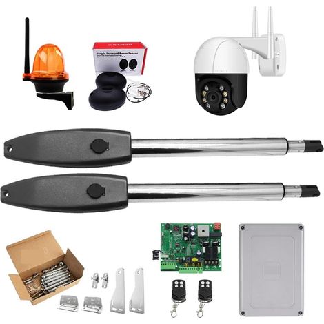 Kit d'ouvre-portes automatiques Kit d'ouvre-porte automatique opérateur de porte Double robuste for portes battantes doubles jusqu'à 16 pieds ou 880 lb moteur à courant alternatif pour accessoires de (1/5)