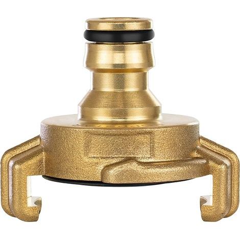 Raccord Rapide en Laiton Système Geka avec Connecteur pour Tuyau D’arrosage (compatible avec système Gardena) (1/4)