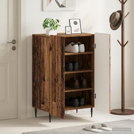 vidaXL Shoe Cabinet ZWOLLE 59.5 x 39.5 x 91.5 cm Engineered Wood (1/5)