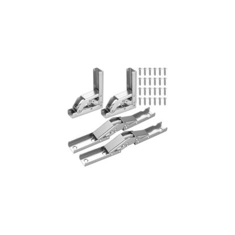 4 bisagras para puertas, bisagras para estantes plegables de 90°/180°, bisagras para estantes de mesas consola plegables, bisagras para puertas de armarios para mesas y muebles - Crezuo (1/4)