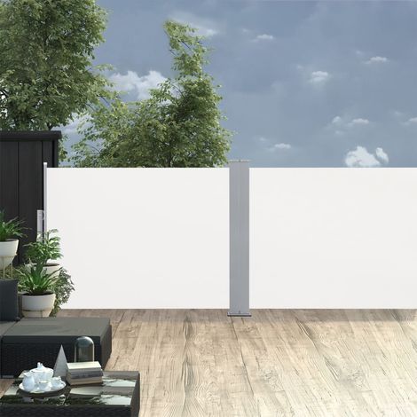 Auvent latéral rétractable de Jardin,Marquise,Store Banne,Anti-UV Crème 120 x 1000 cm -FR91588 (1/5)