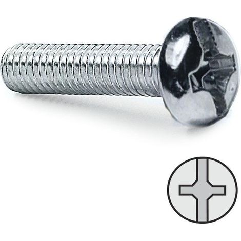 tornillo rosca metal para colgador. acero. zincado. métrica completa. phillips ( color:000000 1000)