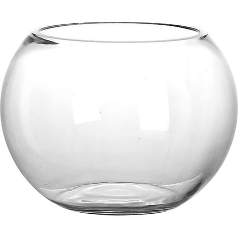 Bocal À Poissons en Verre Clair Terrarium Globe Fleur Vase Petit Réservoir De Poissons Rouges Bulle Planteur pour Arrangements D'événements De Mariage Décor À La Maison 20Cm (1/5)