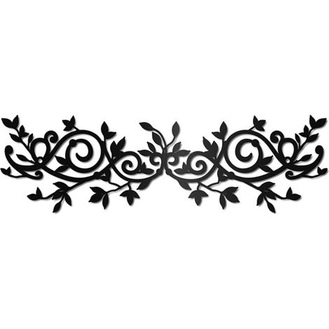 10 cm Art mural métal noir lotus vintage, décoration murale élégante maison (1/5)