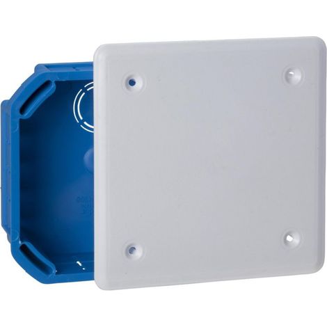 Schneider Electric – Boîte de dérivation à sceller 80 x 80 x 30 mm – Couvercle inclus – Vis fournies – Installation encastrée pour câblage électrique