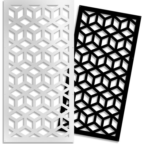 CUBO - Pannello in PVC traforato - Parasole - Colore: bianco - Misura: 47x94 cm (1/2)
