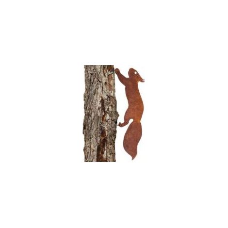 30 cm - Écureuil pour Arbre - Décoration de Jardin en métal - Patine Rouille Naturelle, Decoration Jardin Rouille (1/5)