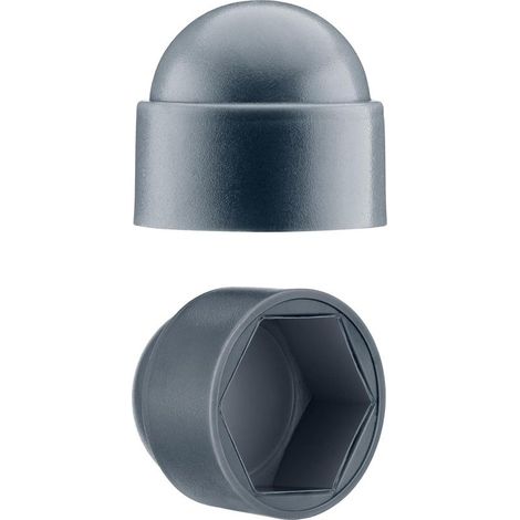Cover-nut M10 key of 17 black Set of 50 caps in polyethylene PE Resistant to the weather and to the UV For finish professional (1/5)