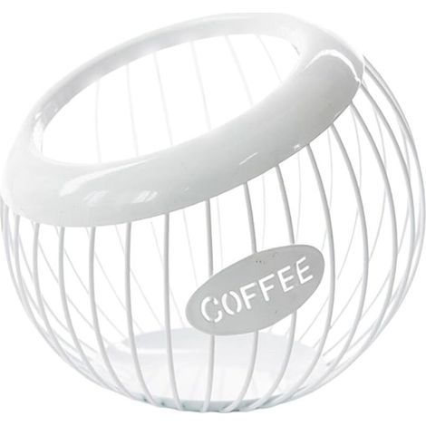 Cestino per capsule di caffè, porta caffè, organizer per snack di grande capacità per bancone cucina, piano di lavoro, accessori salvaspazio, 20 x 18 cm, 368 g, ma (1/4)