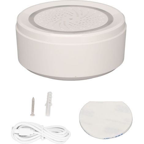 90-dB-Funksirene mit akustischem und optischem Signal, 2,4-GHz-WLAN, intelligenter Diebstahlalarm für das TUYA Smart Home. Kompatibel mit TUYA-Systemen. (1/5)