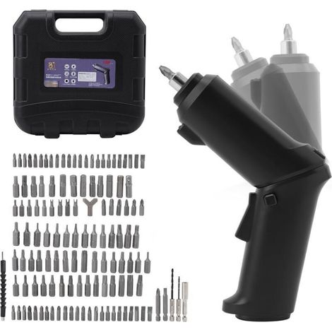 Visseuse Sans Fil 3.5 Nm, Visseuse Devisseuse Sans Fil 1800mAh 3.6V avec 108 Accessoires, Lampe LED, Mandrin Magnétique, Câble de Chargement USB