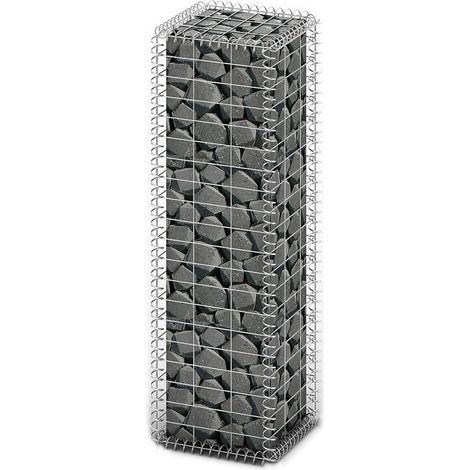 Vidaxl – Panier de gabion avec couvercle en acier galvanisé 100x30x30 cm – Capacité de charge 1400 kg/m³ – Assemblage facile – Pour murs de soutènement (1/6)