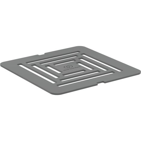 Ideal Standard - Ultra Flat S+, Griglia di scarico per piatto doccia, Acciaio Inossidabile, Grigio cemento
