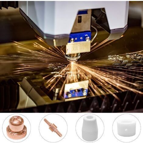 NALOOKAMIC 100 pièces, accessoires de découpe plasma, buses d'électrodes de découpe plasma, pour pistolets de coupe de type PT30 et 40A (métal et céramique) (1/4)
