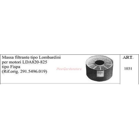 Masse filtranti tipo LOMBARDINI per motocoltivatore LDA820-825 1031