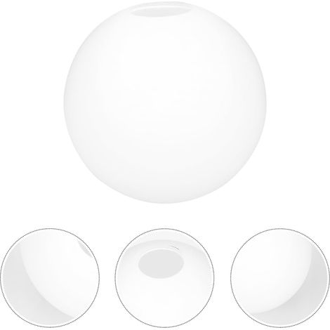 Abat-jour boule en verre opale mat de 10 cm, sans fil (1/5)