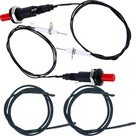 igniter with Spark Ignition Eelectrode Assembly Kits 39.5" Wire for DIY Propane Grill, Fire Pit, Heater Set Up, 2PCS